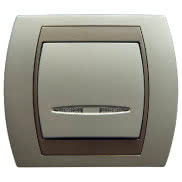 Łącznik podtynkowy ŁP-1JS Srebro+tytan