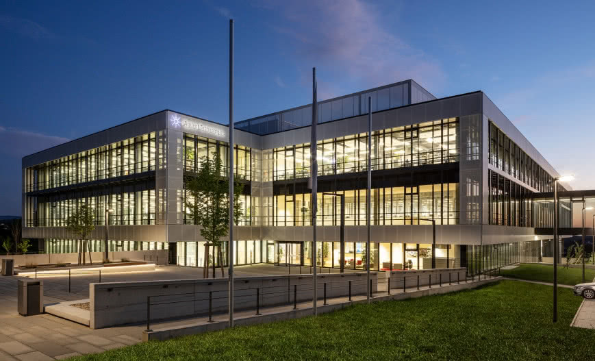 Tekstylne fasady Schüco FACID w budynku amerykańskiej firmy Agilent